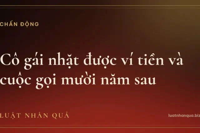 Cô gái nhặt được ví tiền và cuộc gọi mười năm sau
