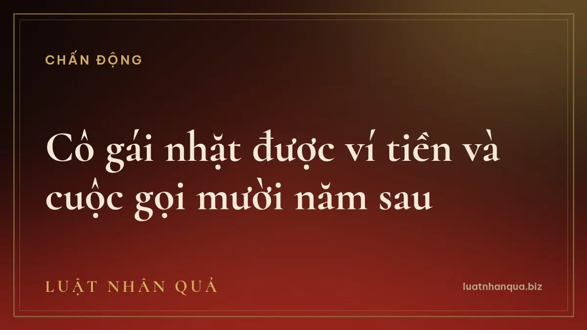 Cô gái nhặt được ví tiền và cuộc gọi mười năm sau