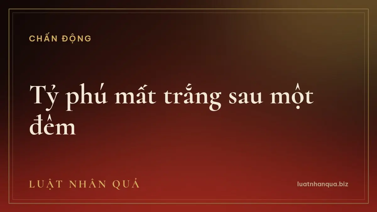 Tỷ phú mất trắng sau một đêm